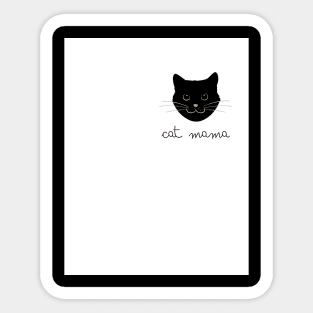 Cat Mama Cat Design White Sticker